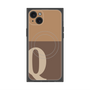 プレミアムスクエアケース with MagSafe［ オリジナル - initial two tone - Q brown ］