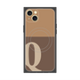 プレミアムスクエアケース with MagSafe［ オリジナル - initial two tone - Q brown ］