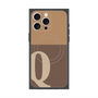 プレミアムスクエアケース with MagSafe［ オリジナル - initial two tone - Q brown ］