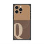 プレミアムスクエアケース with MagSafe［ オリジナル - initial two tone - Q brown ］