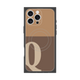 プレミアムスクエアケース with MagSafe［ オリジナル - initial two tone - Q brown ］