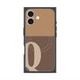 プレミアムスクエアケース with MagSafe［ オリジナル - initial two tone - Q brown ］