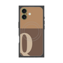 プレミアムスクエアケース with MagSafe［ オリジナル - initial two tone - Q brown ］