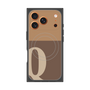 プレミアムスクエアケース with MagSafe［ オリジナル - initial two tone - Q brown ］