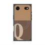 プレミアムスクエアケース with MagSafe［ オリジナル - initial two tone - Q brown ］