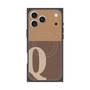 プレミアムスクエアケース with MagSafe［ オリジナル - initial two tone - Q brown ］