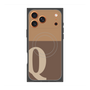 プレミアムスクエアケース with MagSafe［ オリジナル - initial two tone - Q brown ］