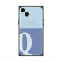 プレミアムスクエアケース with MagSafe［ オリジナル - initial two tone - Q blue ］