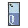 プレミアムスクエアケース with MagSafe［ オリジナル - initial two tone - Q blue ］