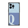 プレミアムスクエアケース with MagSafe［ オリジナル - initial two tone - Q blue ］