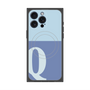 プレミアムスクエアケース with MagSafe［ オリジナル - initial two tone - Q blue ］