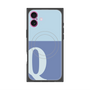 プレミアムスクエアケース with MagSafe［ オリジナル - initial two tone - Q blue ］