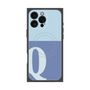 プレミアムスクエアケース with MagSafe［ オリジナル - initial two tone - Q blue ］