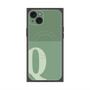 プレミアムスクエアケース with MagSafe［ オリジナル - initial two tone - Q green ］