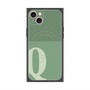 プレミアムスクエアケース with MagSafe［ オリジナル - initial two tone - Q green ］