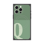 プレミアムスクエアケース with MagSafe［ オリジナル - initial two tone - Q green ］