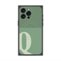プレミアムスクエアケース with MagSafe［ オリジナル - initial two tone - Q green ］