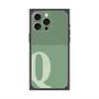 プレミアムスクエアケース with MagSafe［ オリジナル - initial two tone - Q green ］