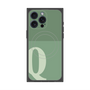 プレミアムスクエアケース with MagSafe［ オリジナル - initial two tone - Q green ］