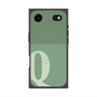 プレミアムスクエアケース with MagSafe［ オリジナル - initial two tone - Q green ］