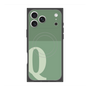 プレミアムスクエアケース with MagSafe［ オリジナル - initial two tone - Q green ］