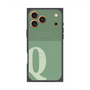 プレミアムスクエアケース with MagSafe［ オリジナル - initial two tone - Q green ］