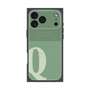 プレミアムスクエアケース with MagSafe［ オリジナル - initial two tone - Q green ］