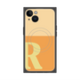 プレミアムスクエアケース with MagSafe［ オリジナル - initial two tone - R orange ］
