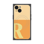 プレミアムスクエアケース with MagSafe［ オリジナル - initial two tone - R orange ］