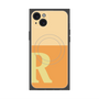 プレミアムスクエアケース with MagSafe［ オリジナル - initial two tone - R orange ］