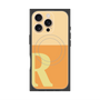 プレミアムスクエアケース with MagSafe［ オリジナル - initial two tone - R orange ］