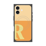 プレミアムスクエアケース with MagSafe［ オリジナル - initial two tone - R orange ］