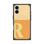 プレミアムスクエアケース with MagSafe［ オリジナル - initial two tone - R orange ］