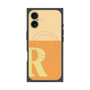 プレミアムスクエアケース with MagSafe［ オリジナル - initial two tone - R orange ］