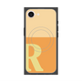 プレミアムスクエアケース with MagSafe［ オリジナル - initial two tone - R orange ］