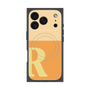 プレミアムスクエアケース with MagSafe［ オリジナル - initial two tone - R orange ］