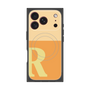 プレミアムスクエアケース with MagSafe［ オリジナル - initial two tone - R orange ］