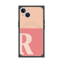 プレミアムスクエアケース with MagSafe［ オリジナル - initial two tone - R pink ］