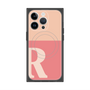 プレミアムスクエアケース with MagSafe［ オリジナル - initial two tone - R pink ］