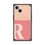 プレミアムスクエアケース with MagSafe［ オリジナル - initial two tone - R pink ］