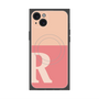 プレミアムスクエアケース with MagSafe［ オリジナル - initial two tone - R pink ］