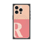 プレミアムスクエアケース with MagSafe［ オリジナル - initial two tone - R pink ］