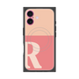 プレミアムスクエアケース with MagSafe［ オリジナル - initial two tone - R pink ］
