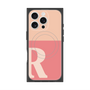 プレミアムスクエアケース with MagSafe［ オリジナル - initial two tone - R pink ］