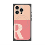 プレミアムスクエアケース with MagSafe［ オリジナル - initial two tone - R pink ］