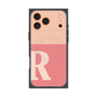 プレミアムスクエアケース with MagSafe［ オリジナル - initial two tone - R pink ］