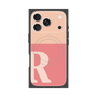 プレミアムスクエアケース with MagSafe［ オリジナル - initial two tone - R pink ］