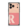 プレミアムスクエアケース with MagSafe［ オリジナル - initial two tone - R pink ］