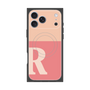 プレミアムスクエアケース with MagSafe［ オリジナル - initial two tone - R pink ］