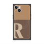 プレミアムスクエアケース with MagSafe［ オリジナル - initial two tone - R brown ］